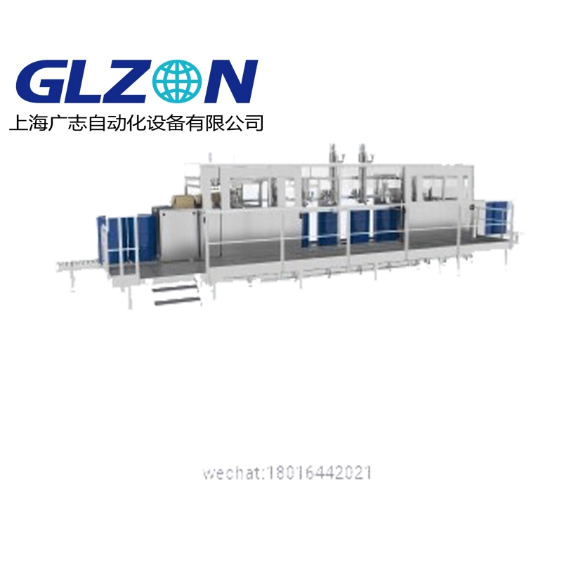 Automatic filling machine of drums in line