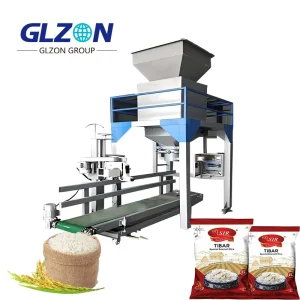 Automatic rice bag filling machine with weighing bagging and sewing system for 5–50 kg bags