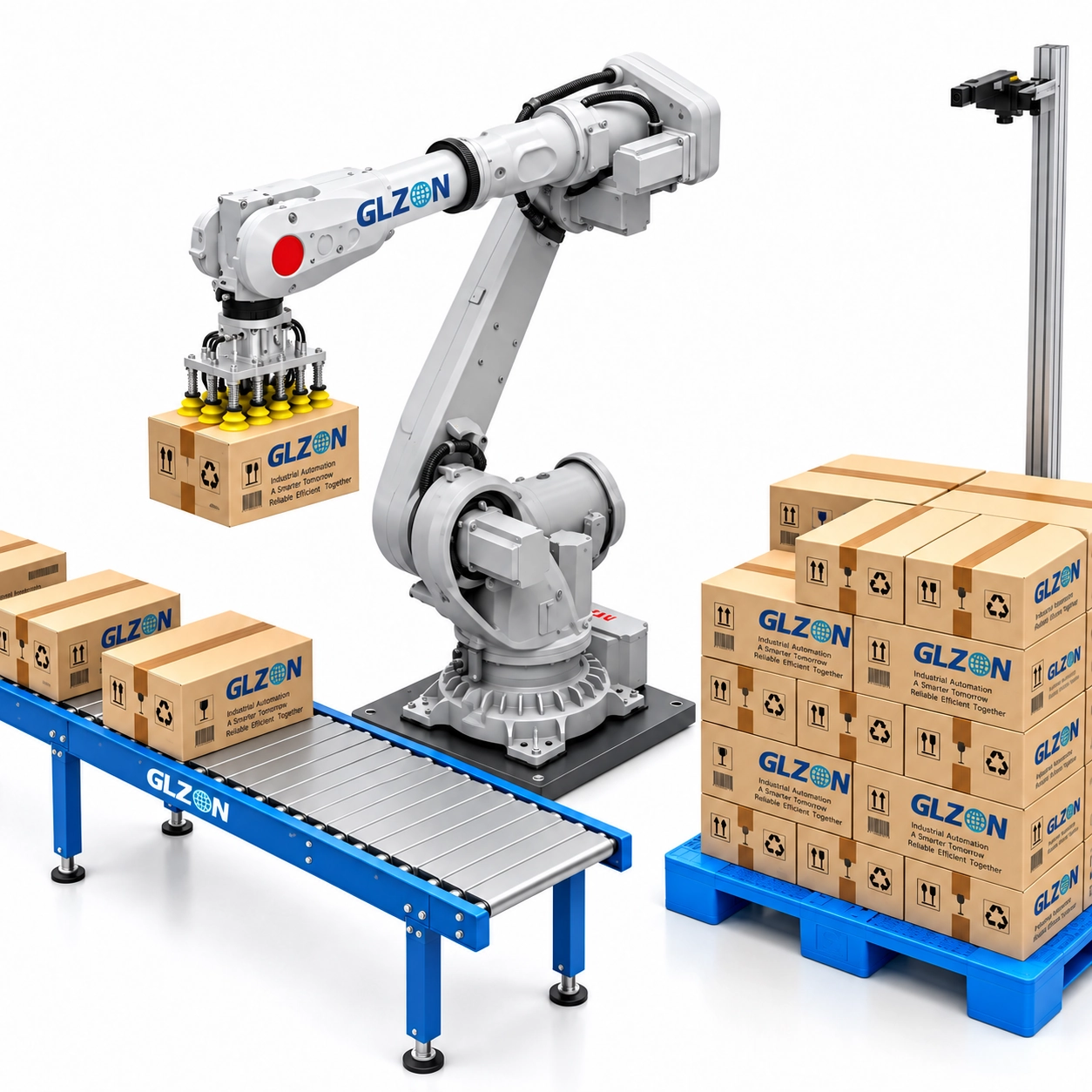 Automatic Robotic Palletizer Machine for Packaging Lines